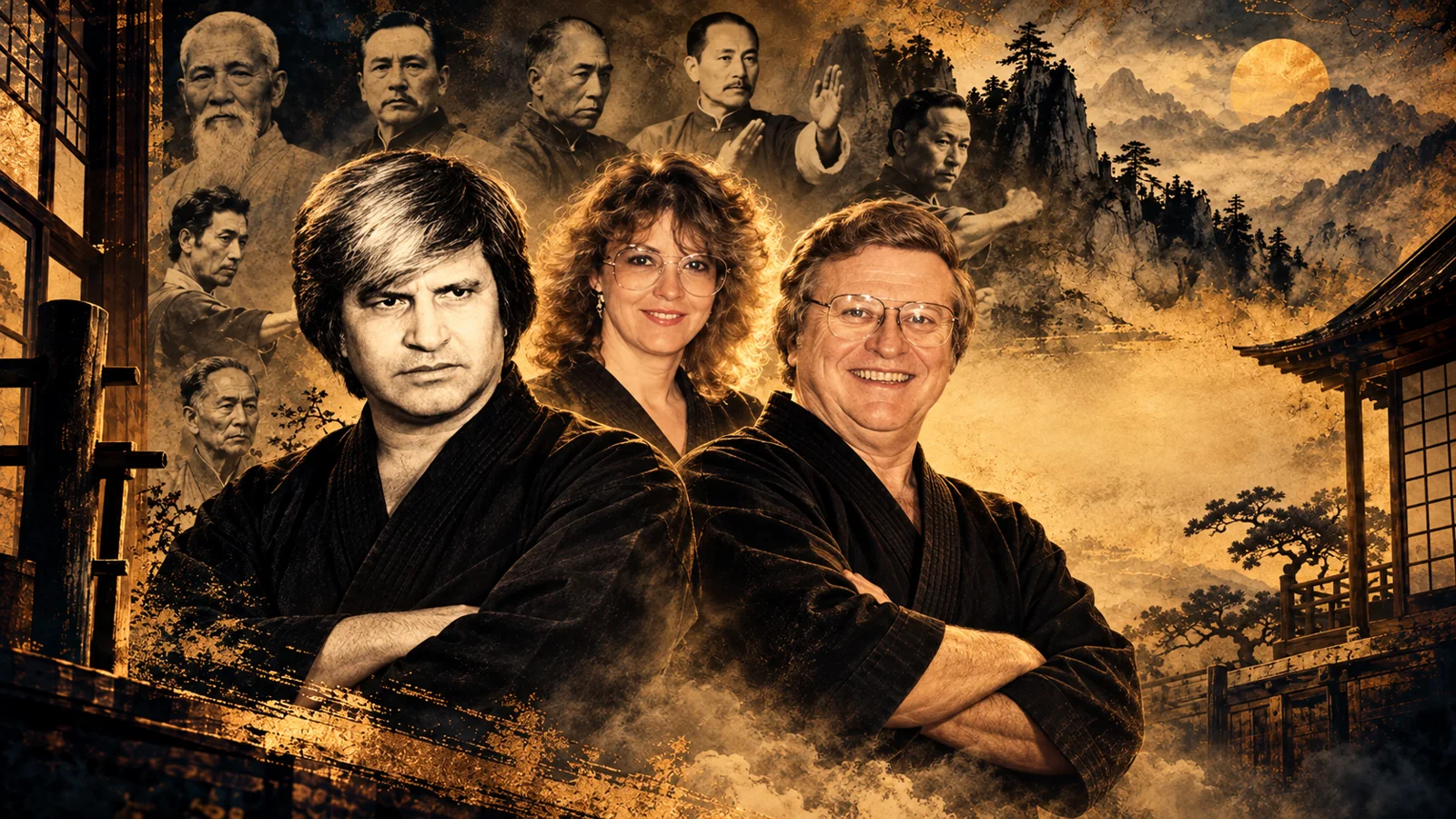 Interpretive Kenpo legacy memorial representing Ed Parker, Al Tracy, Pat Tracy and earlier Asian martial arts heritage